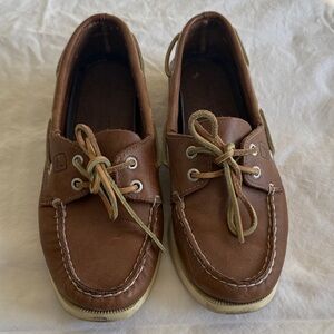 Sperry Tan Leather Boat Shoes